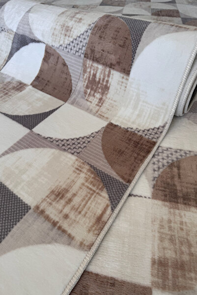 ALgorand Home Kaymaz Taban Yolluk Halı Modern Geometrik Desenli Yumuşak Dokulu Koridor Halısı