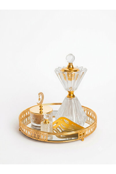 Mony moon Luxury Crystal Incense Burner Set with Crescent Lid Incense Box & P...
