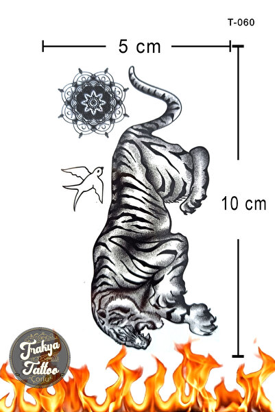 Trakya Tattoo 1-2 Hafta Kalıcı Minimal Kaplan Geçici Dövme