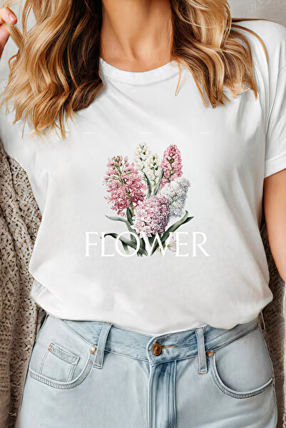 Sarah's Boutique Women's T-shirt – 100% cotton – Hyacinth Flower