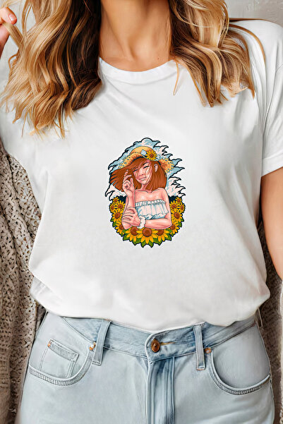 Sarah's Boutique Women's T-shirt – 100% cotton – Sunflower Girl