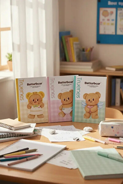 Miniso دفتر ملاحظات من سلسلة Butterbear المرخصة مقاس A5، بتصميم صفحات مسطرة، ...
