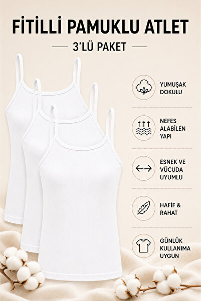 Mudcosıo Women's Black 3-Pack Rope Strap Ribbed Undershirt Cotton Flexible Ca...
