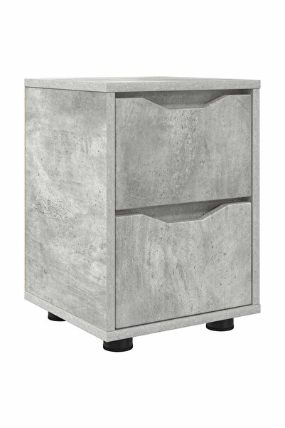 vidaxl Noptieră Gri din beton 30,5 x 30 x 43 cm Lemn compozit