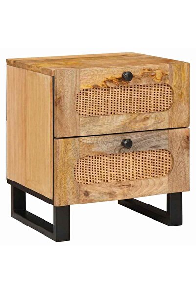 vidaxl Dulap de noapte 40 x 33 x 46 cm Lemn de mango solid