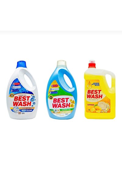 BESTWASH Pachet XXL. 2x5.9L Detergent lichid gel, Detergent gel lichid cu aro...