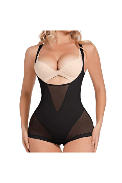 Joyshaper Body-ul modelator cu bretele subtiri fara cusatura, Joyshaper, negr...