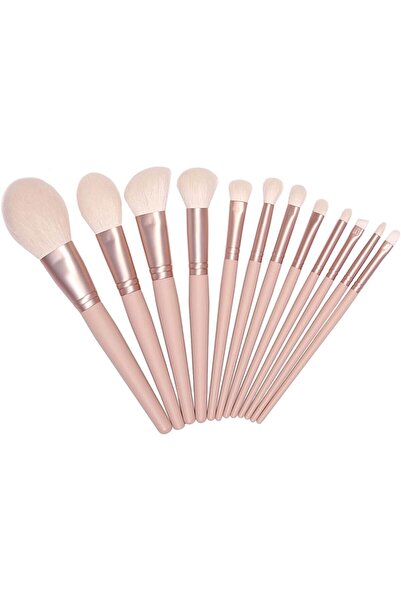 Arabest 12-Piece Beauty Brushes Set,Pink Makeup Brush Set,Eyeshadow & Blush,S...