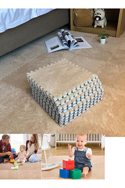 TAPIT 12" x 12" 12PCS Plush Foam Floor Mat for Baby Kids Thickened Interlocki...