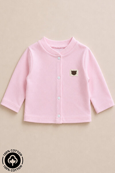 Miniel Unisex Baby Teddy Bear Crest Detailed 100% Cotton 3-12 Months Seasonal...