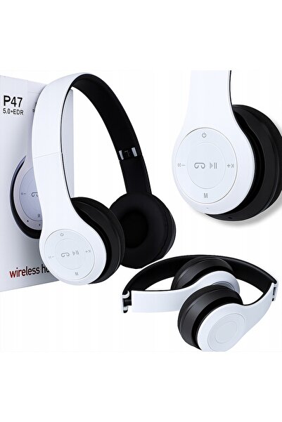 Ayawaska Căști wireless Bluetooth, tip over-ear, pliabile, cu microfon și pla...
