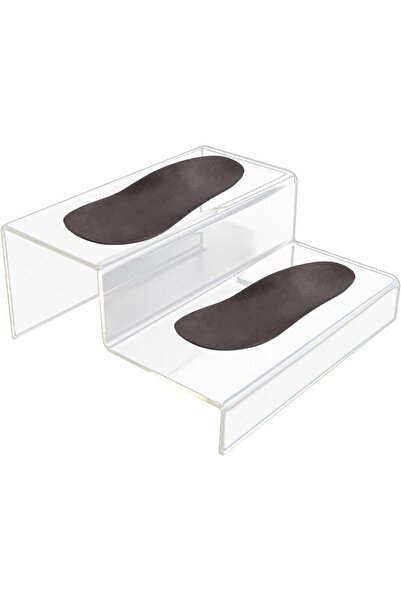 Slasa Acrylic Shelf Riser 32 x 29 x 11 cm, Multi-Step Display Storage Rack
