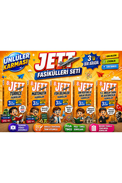 Ünlüler Karması 8.SINIF JETT FASİKÜLLERİ TAM SETİ