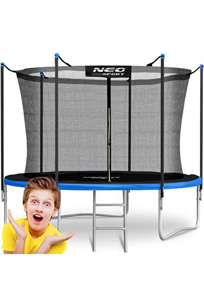Neo-Sport Trambulină de grădină de 8ft/252cm cu plasă interioară și scară