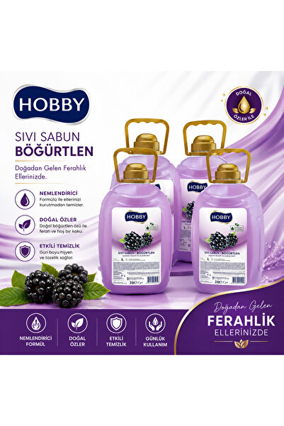 Hobby BÖĞÜRTLEN SIVI SABUN 3 LT - (4 ADET)