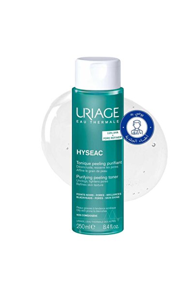 Uriage HYSEAC Purifying Peeling Toner, Pore Refiner For Oily Skin 250ml