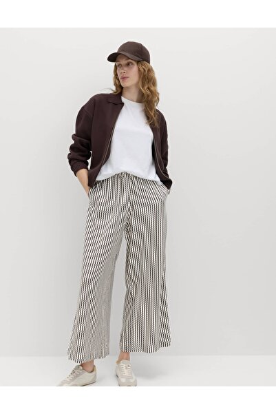 Marks & Spencer Viskon Desenli Geniş Paça Pantolon