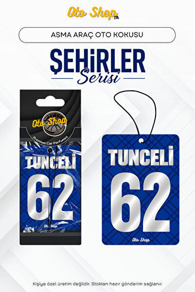 OTOSHOPTR TUNCELİ 62 Şehir Kokuları Serisi Oto Araç Kokusu