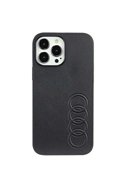 Audi Husă din piele ecologică pentru iPhone 13 Pro Max 6.7 ", neagră, rigidă,...