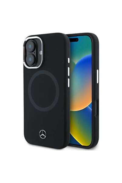 MERCEDES MEHMP16S23SUTTK iPhone 16 6.1 " negru/negru husă rigidă din silicon ...