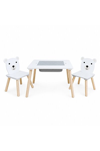 U-Grow Set Masuta Cu 2 Scaune Pentru Copii Cu Spatiu De Activitati Si Depozit...