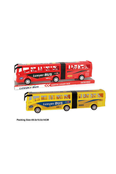 PlayFun Jucărie Autobuz Articulat Jucărie Fricţiune, Lungime 49 cm Interactiv...