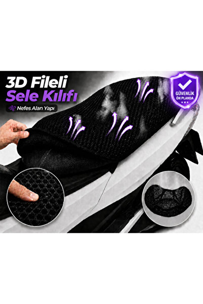 Vi Caro Husă pentru șa motocicletei Hero Dash 110i Husă pentru șa cu plasă 3D...