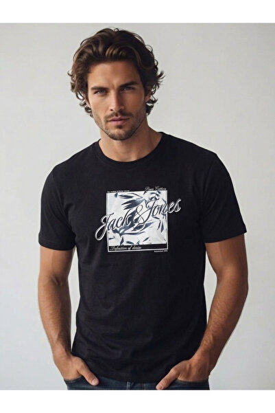 Jack & Jones Ανδρικό μπλουζάκι με λογότυπο μάρκας Crew Neck