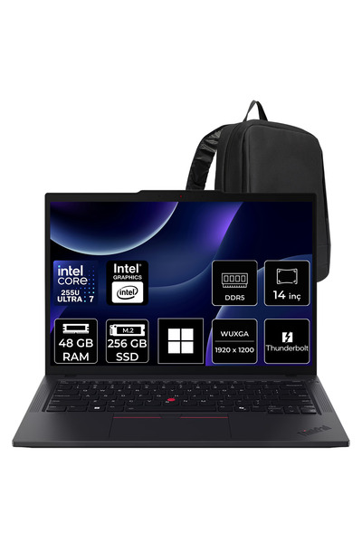 LENOVO ThinkPad T14 Core Ultra 7 255U 48GB RAM 256GB SSD 14" FHD+ Win11 Pro D...