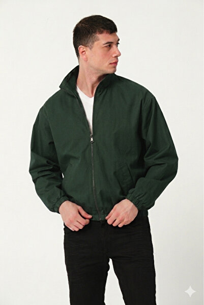 PIQUE Men's Coat Elastic Waist Stand Collar Cotton Coat