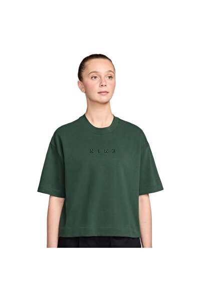 Nike Γυναικείο Κοντομάνικο Αθλητικό Μπλουζάκι Πολυτελείας σε Φαρδιά Γραμμή
