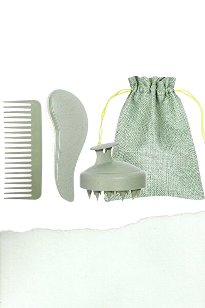 Prime Cart Collections 4-Piece Wheat Straw Hair Care Gift Set – Detangling Br...