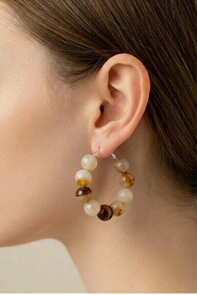PETEK AKSESUAR Acrylic Hoop Earrings 5 Cm.