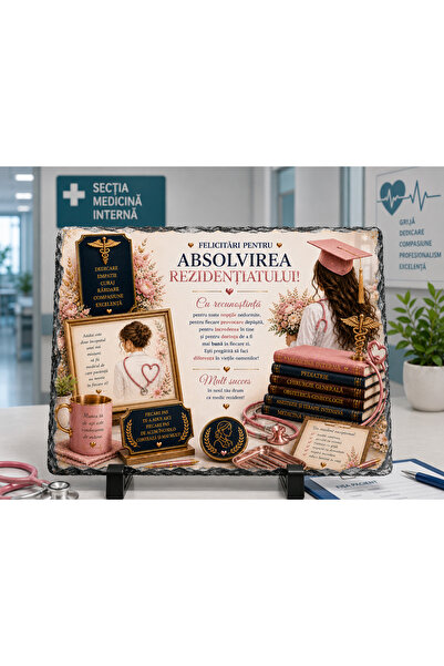 hiperborea Placă ardezie - Absolvirea Rezidențiatului pentru Doctoriță