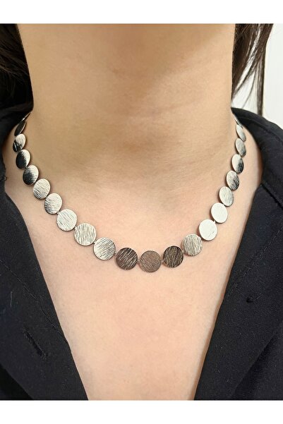 Veralys Atelier BOHEM DİSK KÜÇÜK PULLU ÇELİK KOLYE
