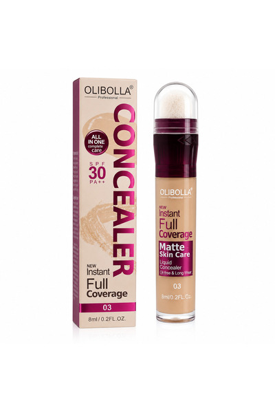 OLİBOLLA Instant Full Coverage Concealer SPF 30 PA++ – Acoperire Ridicată, Fi...