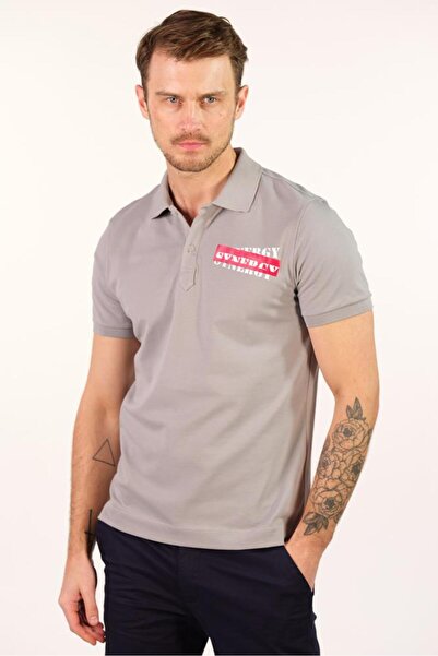 Arma Ar-Ma Men's Polo Collar T-Shirt with Text Print Regular Fit Single Roll ...