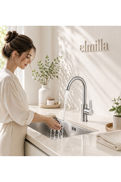 elmilla Lavabo Bataryası Çeşmesi Musluğu Lüx ve Modern Lavabo Bataryası PREMI...