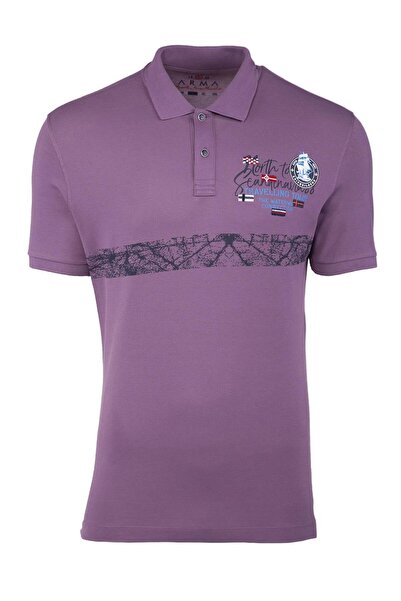 Arma Ar-ma Pánské polo tričko s límečkem s potiskem Regular Fit Single Roll N...