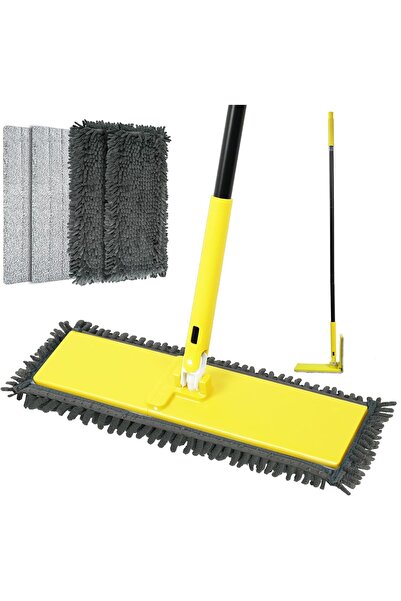 OEM Mop plat pliabil, cu cap rotativ la 90 de grade și coadă de 132 cm