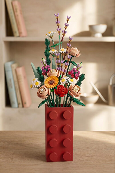 Deep Sweet Lego Flower Compatible Brick Brick Design Decorative Vase