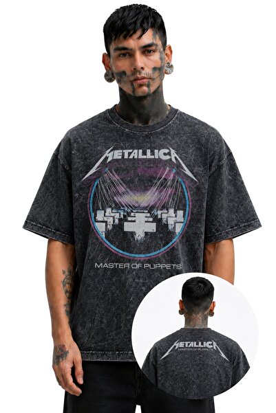 Fuddy Moda Unisex Oversize Μπλουζάκι Metallica Master Of Puppets με στάμπα στ...
