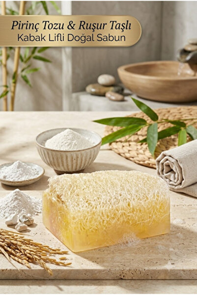 VERANT Prinç Tozu ve Ruşur Taşlı Kabak Lifli Sabun 130 gr