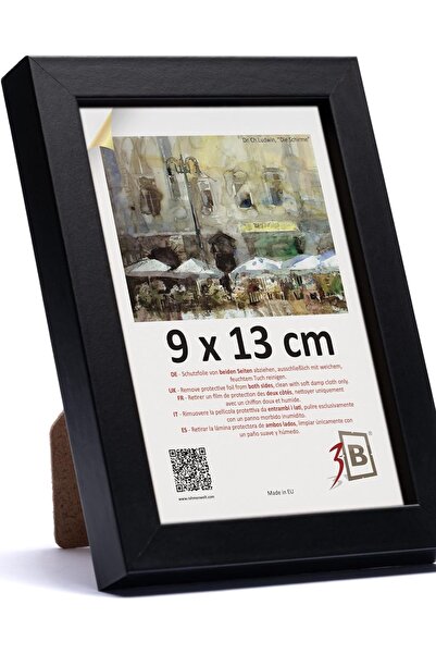 OEM Rama foto din lemn clasică elegantă neagră 9x13 cm