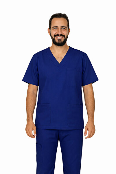 Prof . Victory Scrubs Top – Bluză medicală cu decolteu în V, 5 buzunare și ma...
