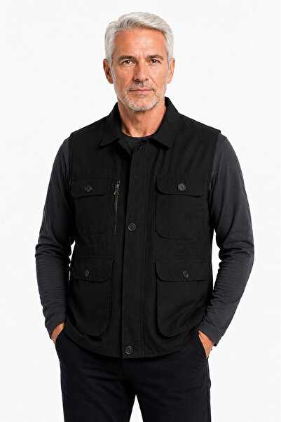 NACAR STYLİSH Erkek Baba Model Çok Cepli Avcı Yeleği Mevsimlik Outdoor Yelek