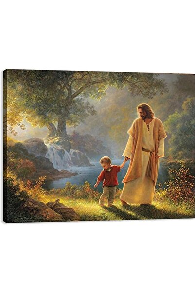 OEM Tablou Iisus ține Mâna Mea decorativ încadrat religios 40x60 cm