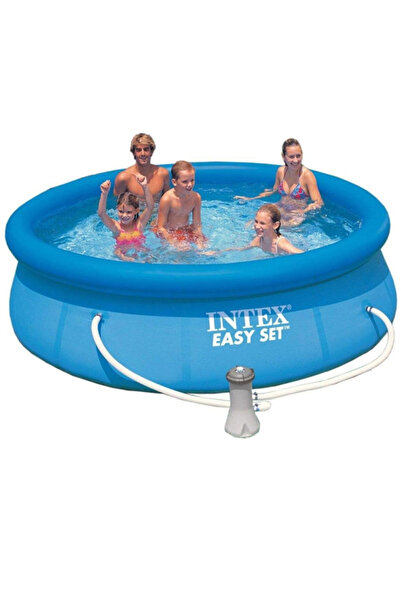 direkstoktan Şişme Aile Havuzu İntex Easy Pool Set 244 cm x 76 cm / 220v Elek...
