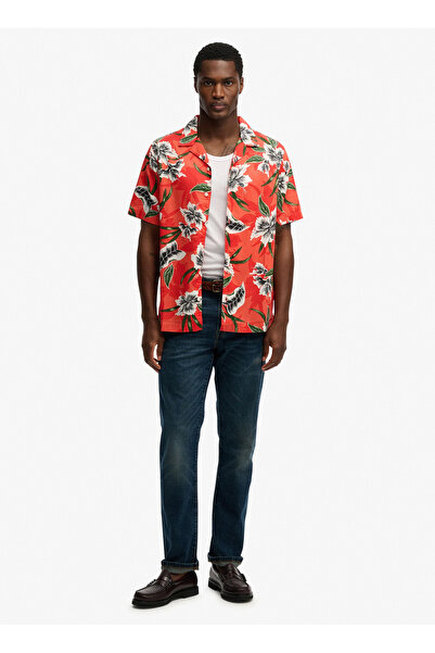 SUPERDRY Çok Renkli Erkek Çiçek Desenli Gömlek M4011128A-OWE HAWAIIAN PRINT S...