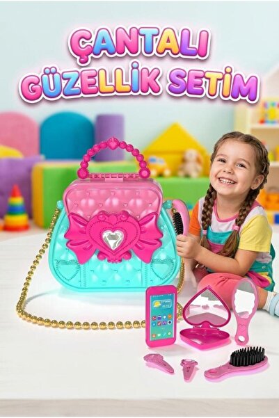 Tıfıl Toys Fiyonklu ve Zincirli Oyuncak Kol Çantası - Aynalı ve Telefonlu Güz...